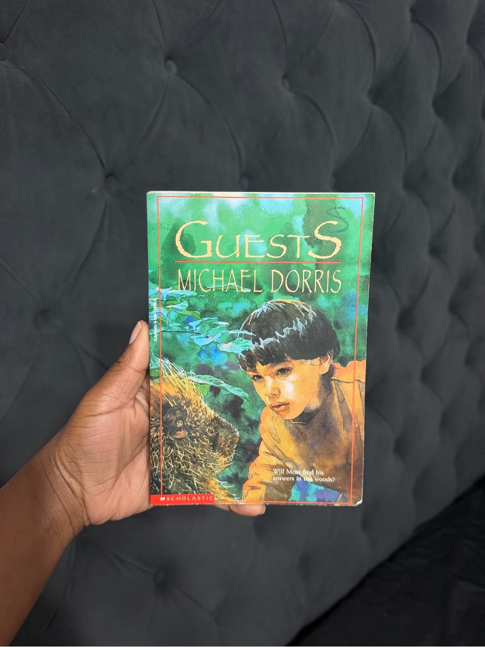 Scholastic 'Guests' Juvenile Hardcover in Green and Gold